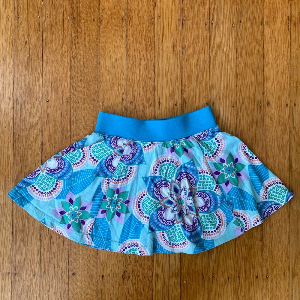Tea Collection Girls Blue Floral Patterned Skort
